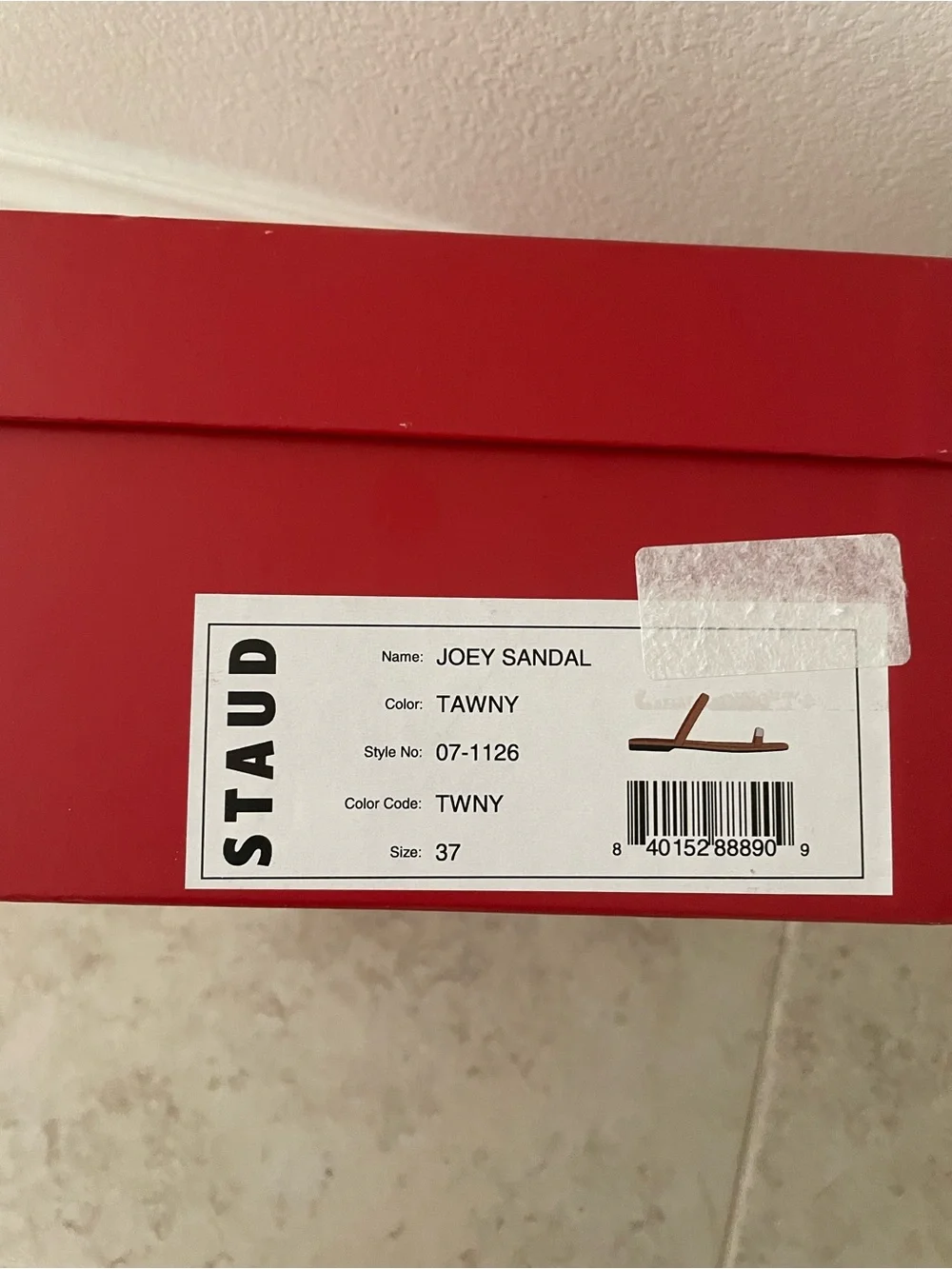 STAUD Joey flat sandals in Nappa leather 7